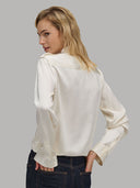 Shirt woman xacus solid colour satin beige_3