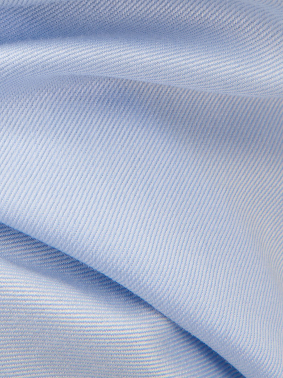 Camisa Cuello Italiano Liso Sarga Celeste