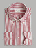 Shirt man xacus stripe poplin dark red_1