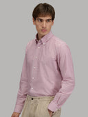 Shirt man xacus stripe poplin dark red_6