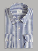 Shirt man xacus stripe poplin dark blue_1