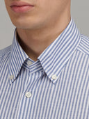 Shirt man xacus stripe poplin dark blue_2