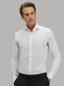Shirt man xacus solid colour poplin white_3