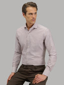 Shirt man xacus stripe poplin brown_7
