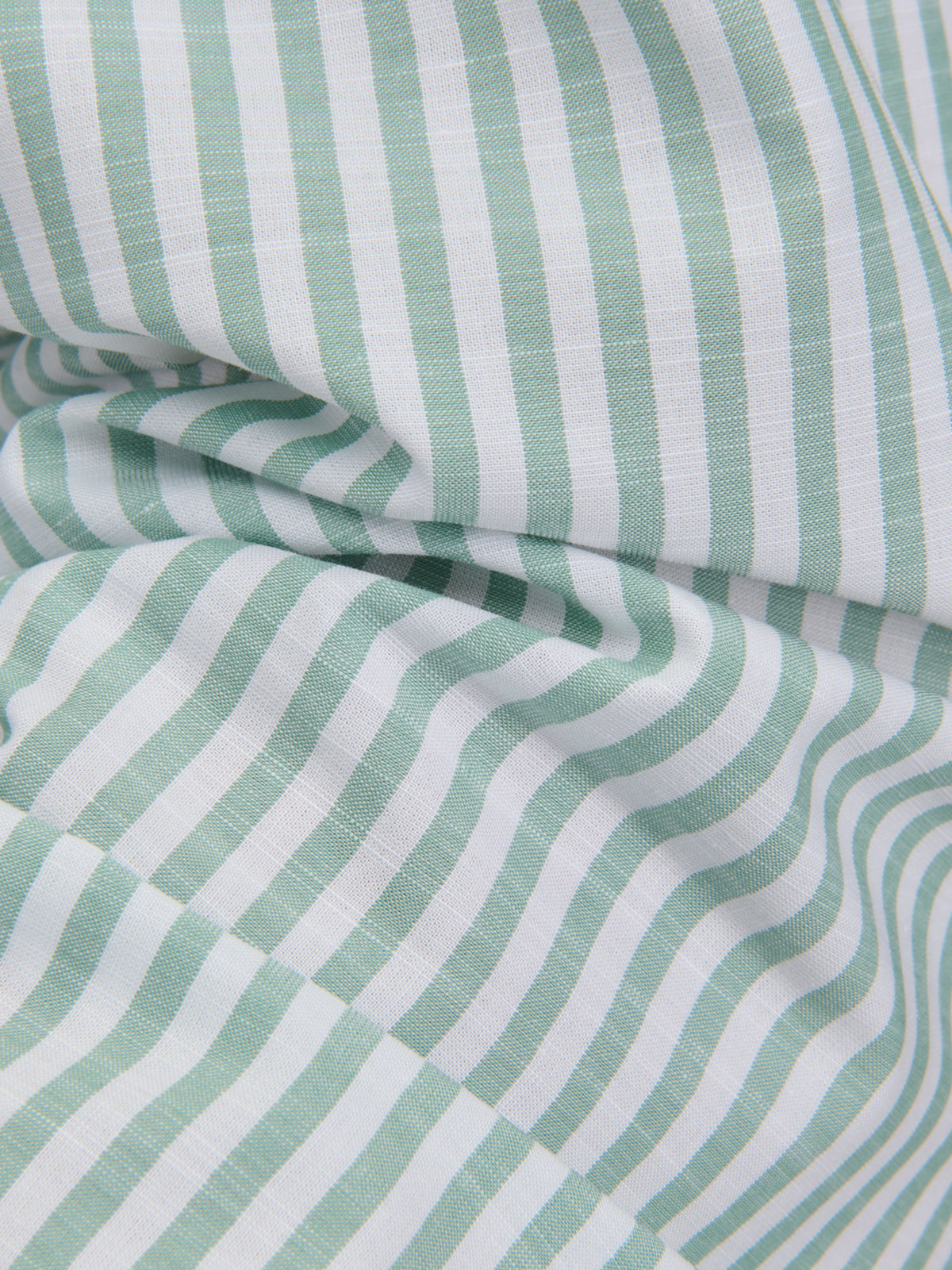 Shirt Collar Cutaway Stripe Poplin Sage Green