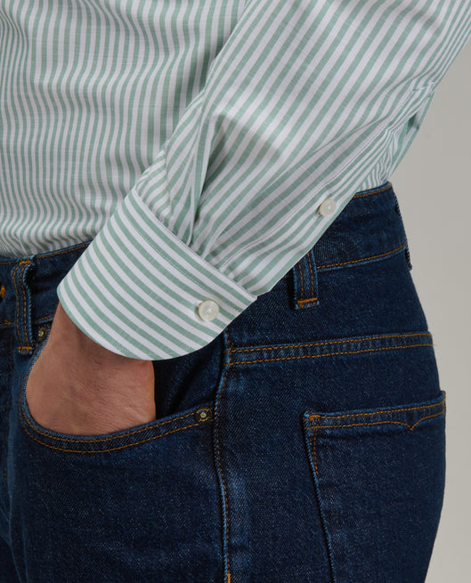 Shirt man xacus stripe poplin sage green_5