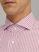Shirt man xacus stripe poplin dark red_2