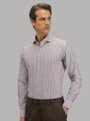 Shirt man xacus stripe poplin brown_3