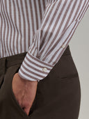 Shirt man xacus stripe poplin brown_5