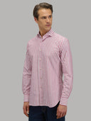 Shirt man xacus stripe poplin dark red_6