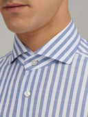 Shirt man xacus stripe poplin dark blue_2