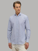 Shirt man xacus stripe poplin dark blue_6