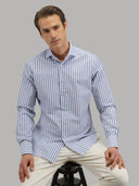 Shirt man xacus stripe poplin dark blue_7