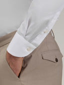 Shirt man xacus solid colour textured white_5