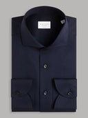 Shirt man xacus solid colour twill navy blue_1
