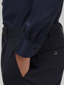 Shirt man xacus solid colour twill navy blue_5