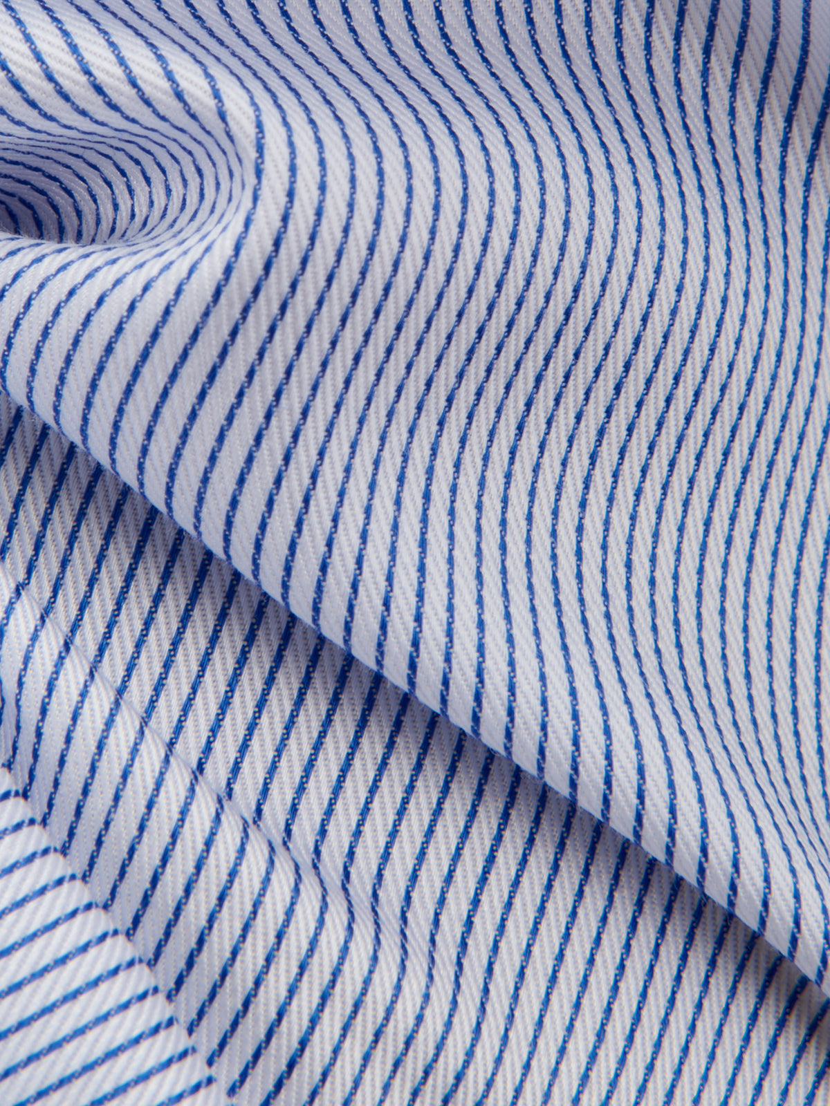 Chemise Col Français Rayure Twill Bleu