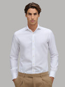 Shirt man xacus solid colour twill white_3
