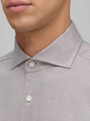 Shirt man xacus solid colour twill beige_2