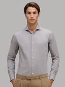 Shirt man xacus solid colour twill beige_3