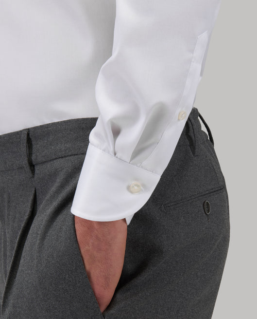 Shirt man xacus solid colour twill white_5