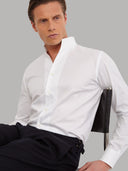 Shirt man xacus solid colour twill white_7