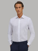 Shirt man xacus solid colour twill white_3