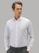 Shirt man xacus solid colour twill white_3