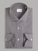 Shirt man xacus check twill brown_1