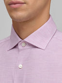 Shirt man xacus solid colour twill dark pink_2
