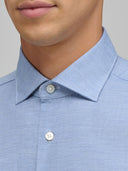 Shirt man xacus solid colour twill blue_2