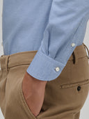 Shirt man xacus solid colour twill blue_5