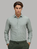 Shirt man xacus solid colour twill army green_3