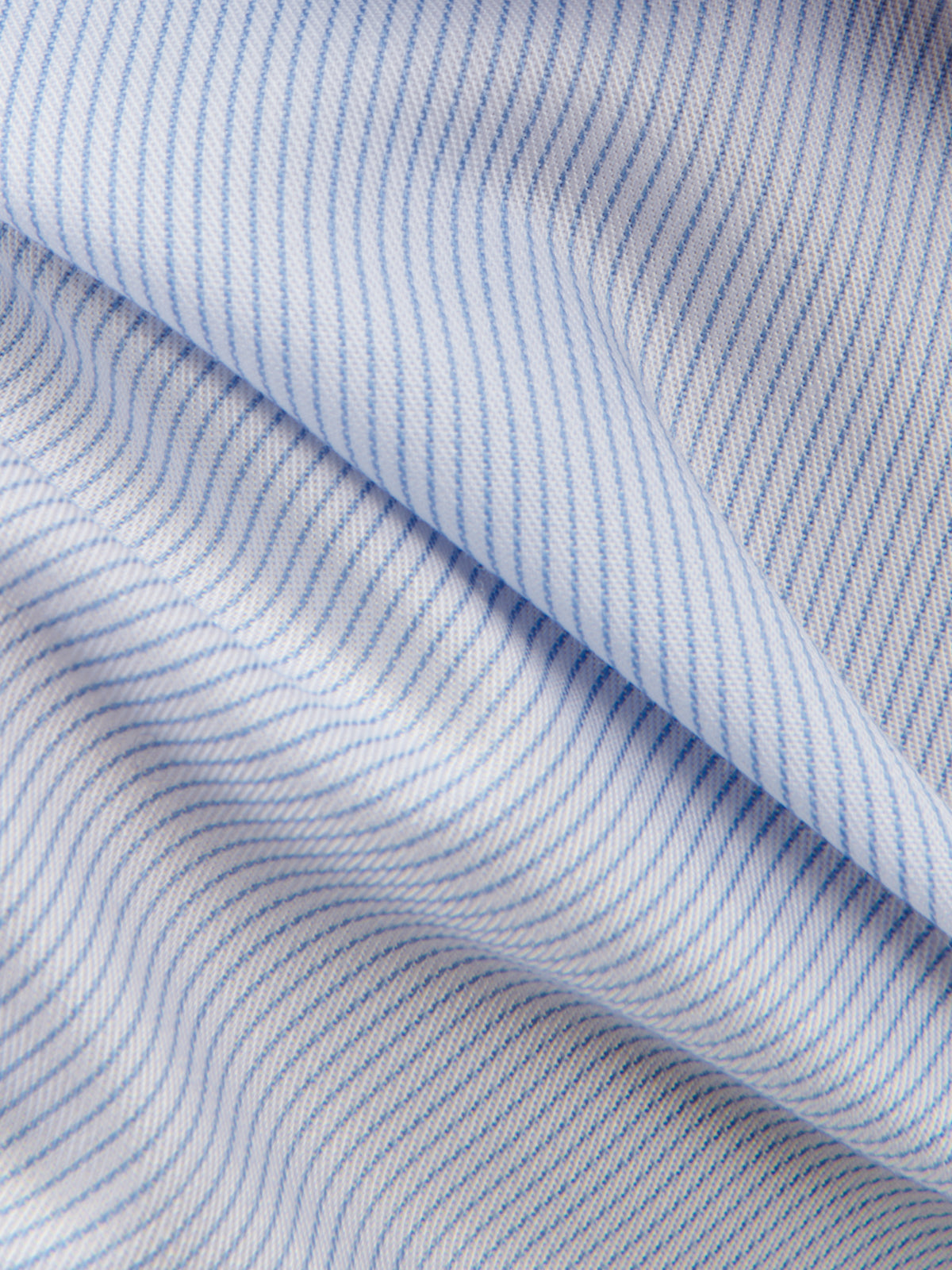 Camisa Cuello Francés Pequeño Rayas Sarga Celeste