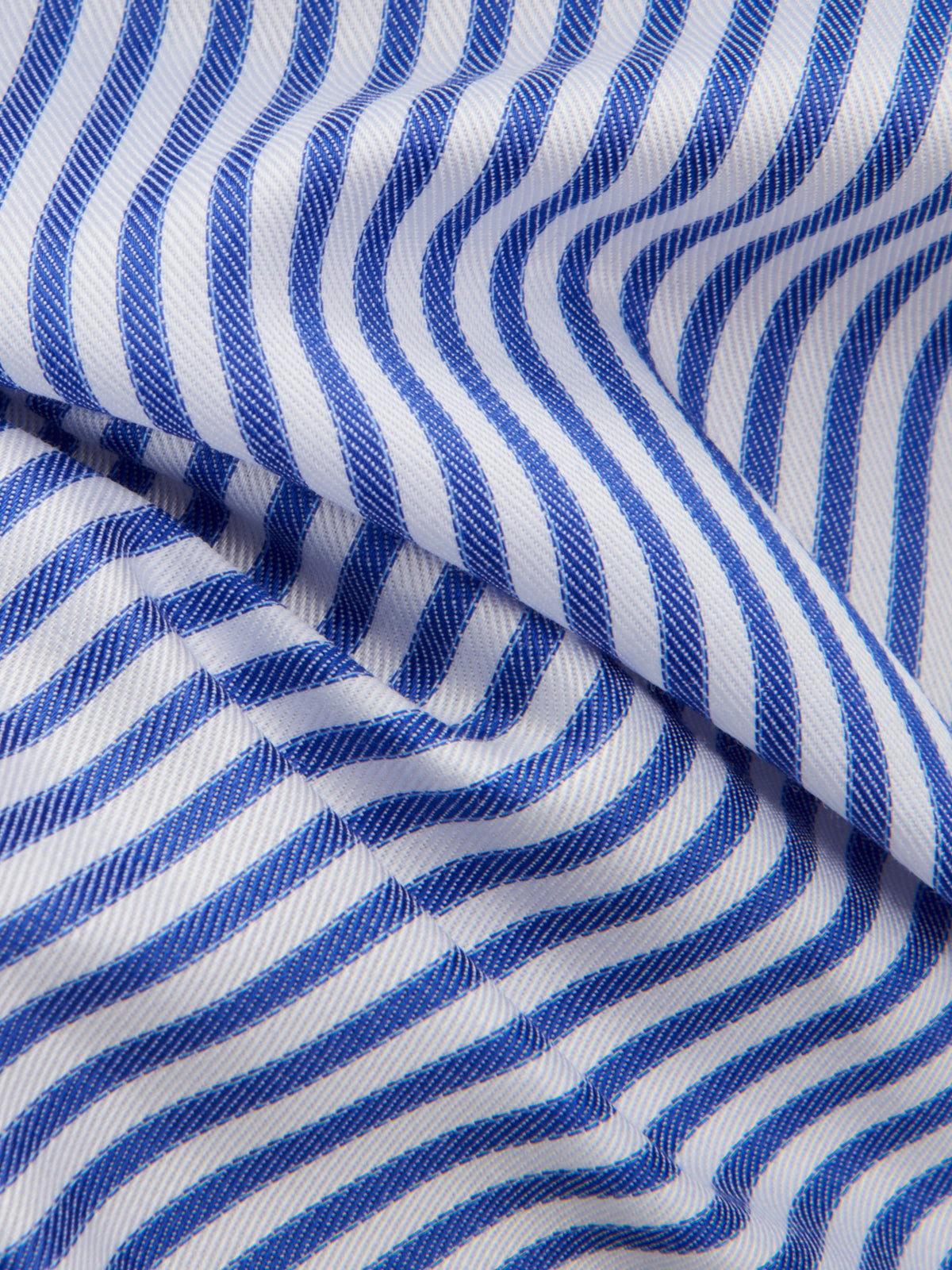 Camisa Cuello Francés Pequeño Rayas Sarga Azul