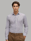 Shirt man xacus stripe twill dark brown_3
