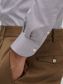 Shirt man xacus stripe twill dark brown_5