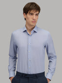 Shirt man xacus pattern poplin blue_3
