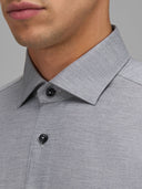 Shirt man xacus solid colour twill grey melange_2