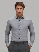Shirt man xacus solid colour twill grey melange_3