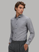 Shirt man xacus solid colour twill grey melange_6