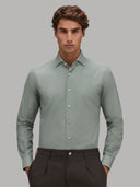 Shirt man xacus solid colour twill army green_3