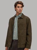 Shirt man xacus solid colour twill army green_6