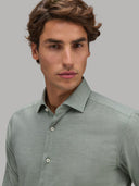 Shirt man xacus solid colour twill army green_7