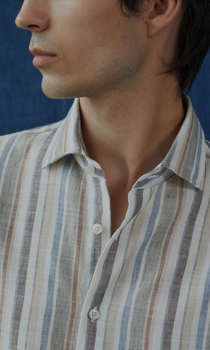 Men's Striped Shirts: Blue, Linen & Slim Fit Styles - Xacus