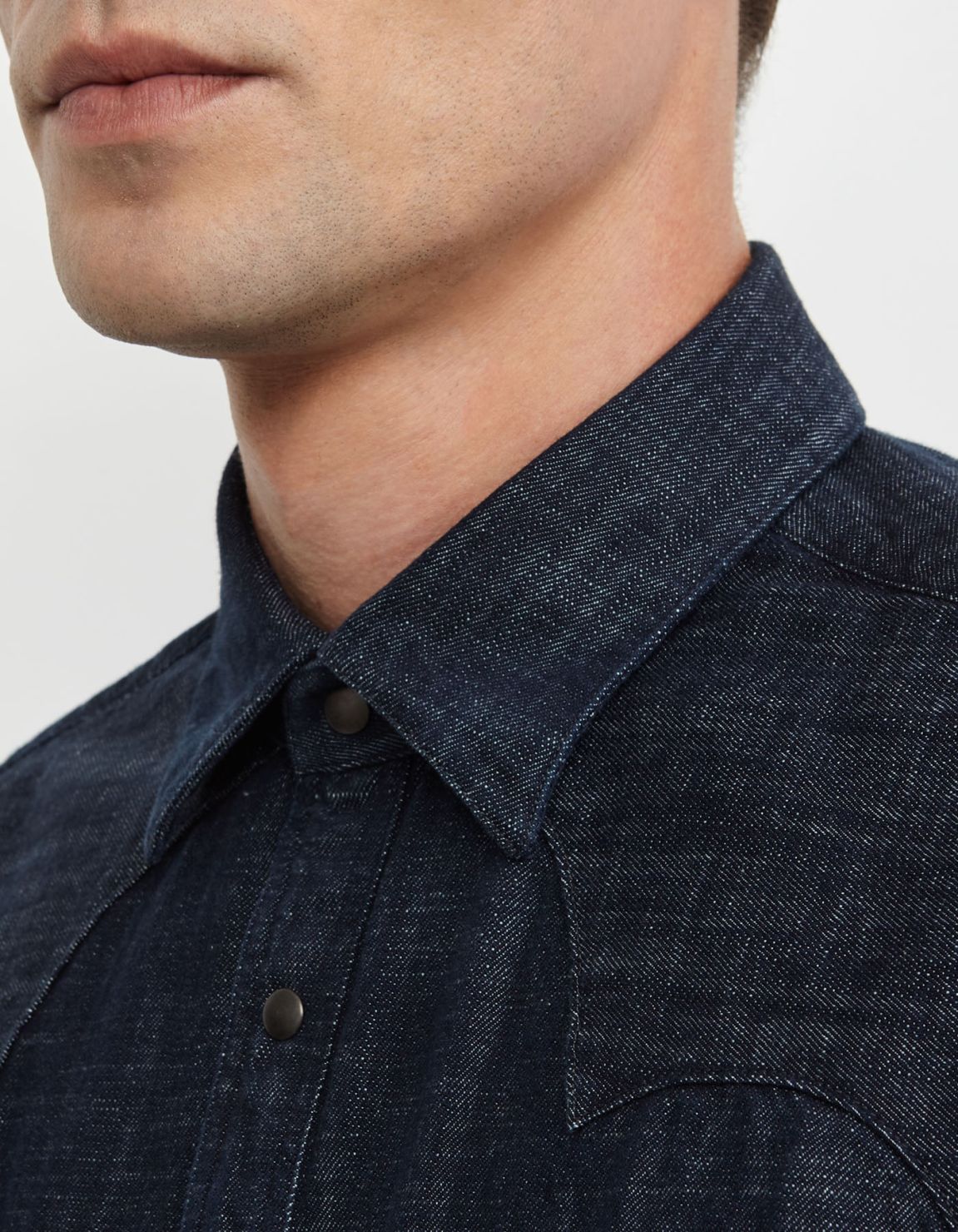 Dark Blue Twill Solid colour Shirt Collar spread Tailor Custom Fit 2