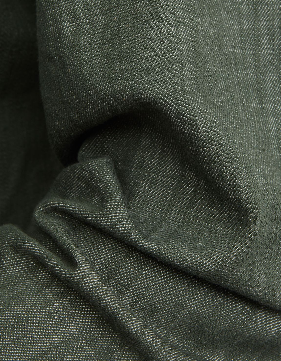 Camicia Collo italiano Tinta Unita Twill Verde militare Tailor Custom Fit 4