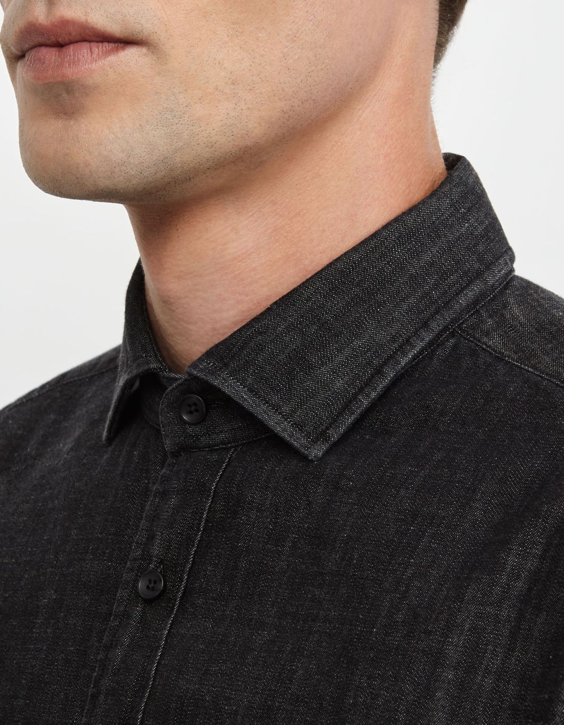 Black Indigo Solid colour Shirt Collar cutaway Tailor Custom Fit 2