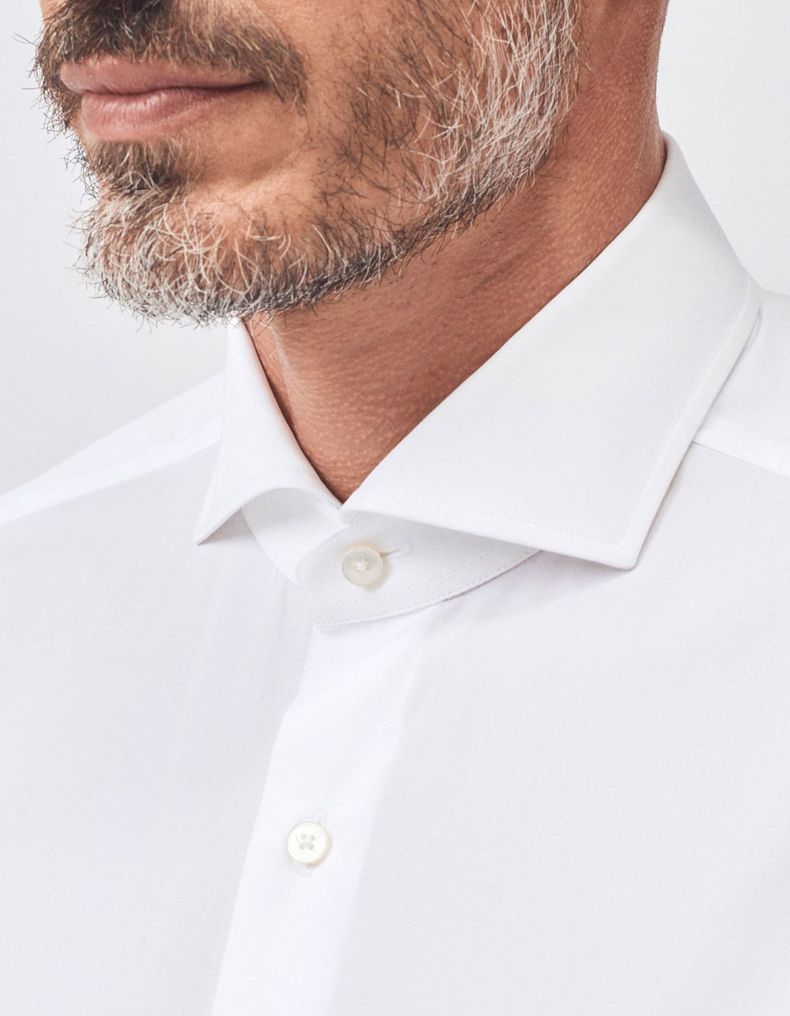 Camisa Cuello francés Blanco Tela Liso Tailor Custom Fit 3