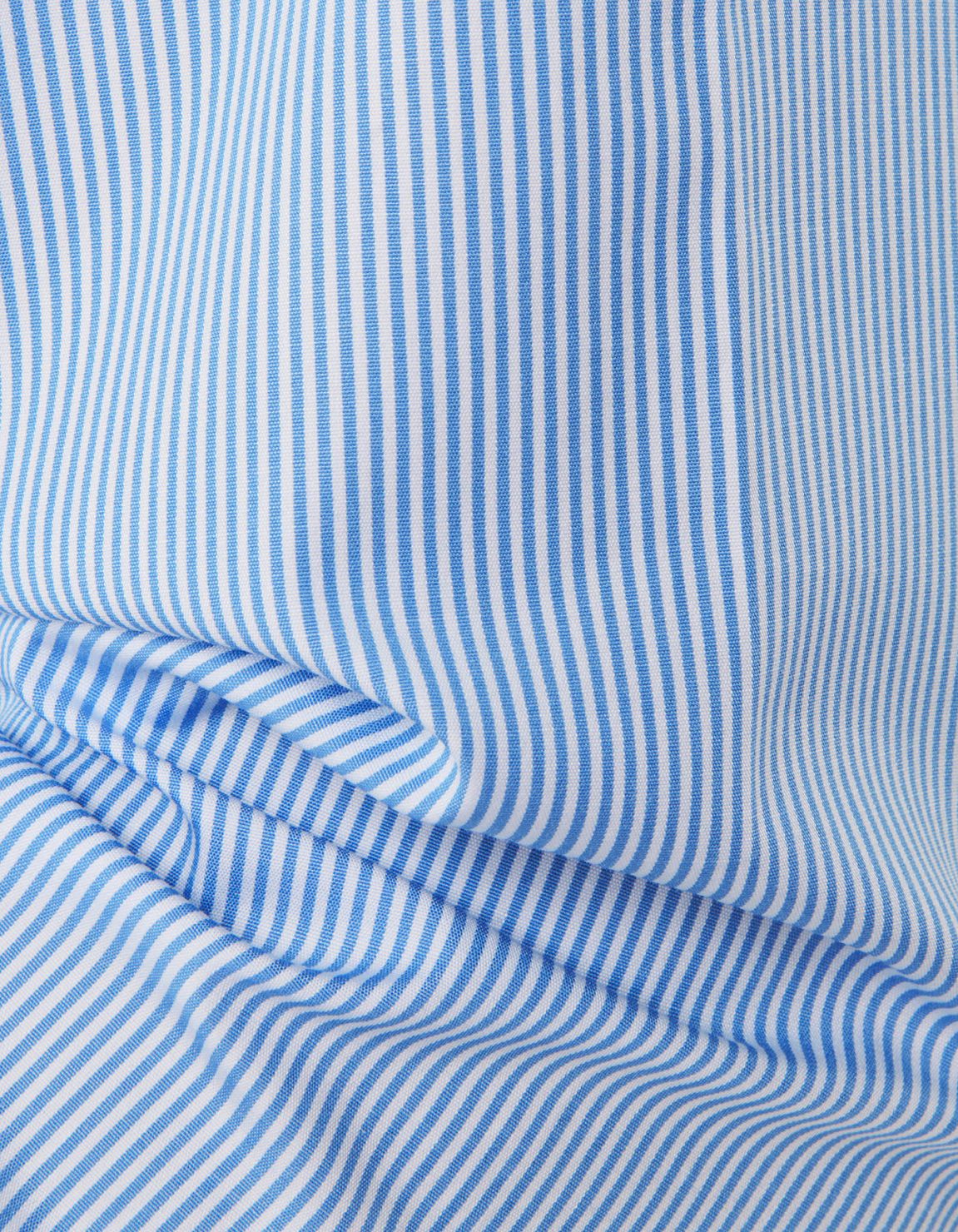 Sky Blue Poplin Stripe Shirt Collar small cutaway Tailor Custom Fit 4